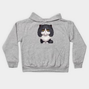 Black & White Cat Cat Kids Hoodie